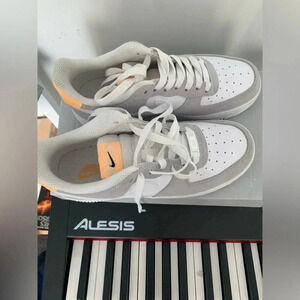 Air Force Ones ‘07 Pure  Platinum Melon Tint Suede